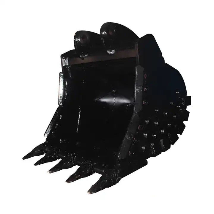 EX220 EX200 Excavator Rock Bucket Heavy Duty Skid Steer Rock Grapple Fit Liebherr R317 با استفاده از یک دستگاه حفاری